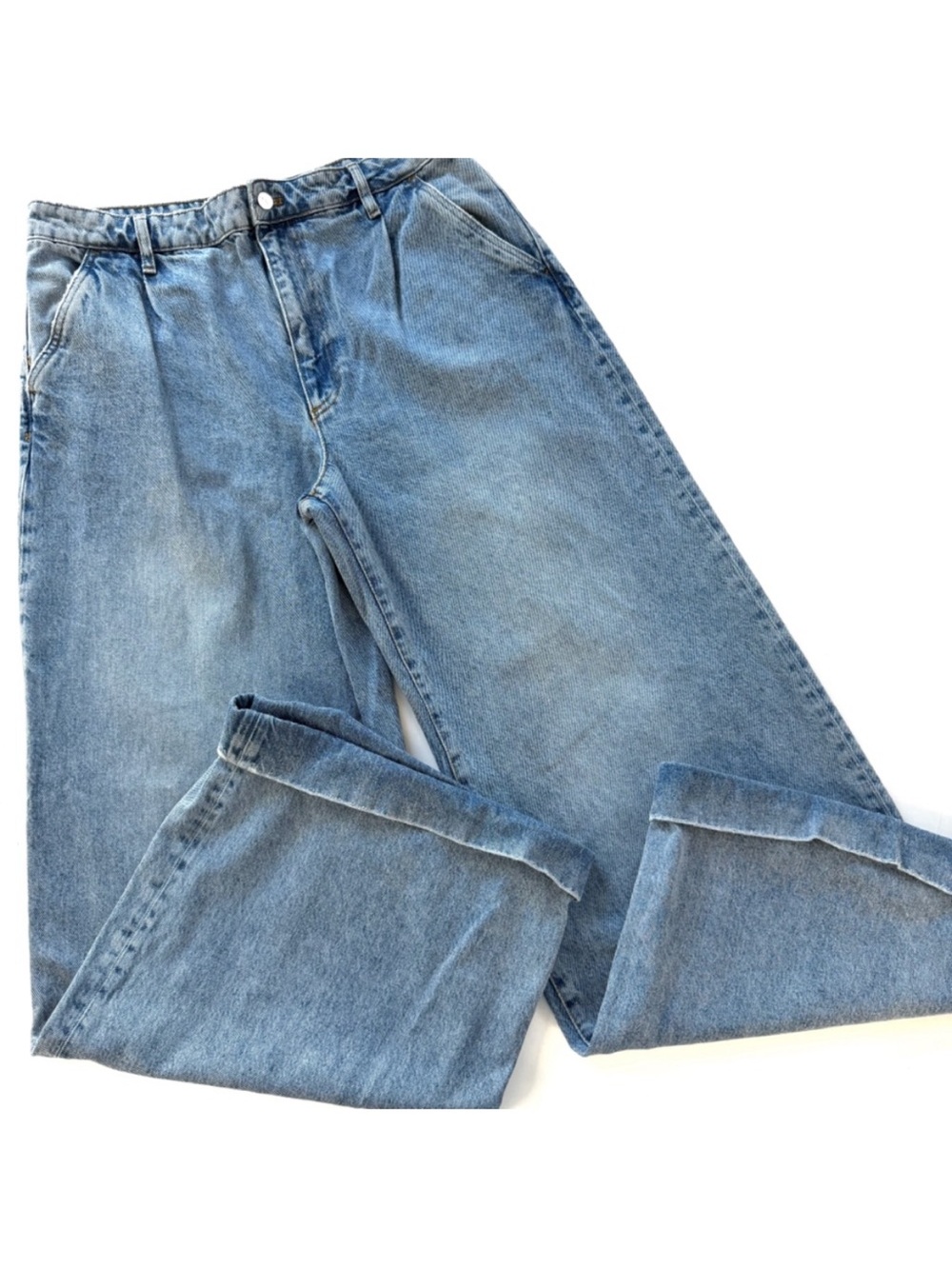 Pilcro Anthropologie Jeans Womens 31 High Rise Wide Leg Cuffed Hem - Picture 8 of 10